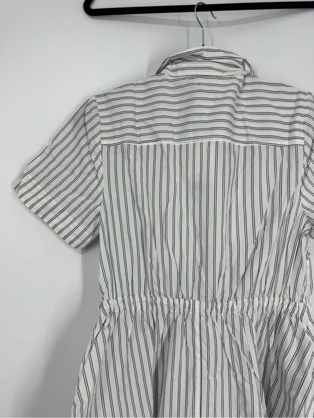 NWT J. Crew Cerise Mini Shirt Dress Striped Cotton Poplin Ivory Blue Size 6
